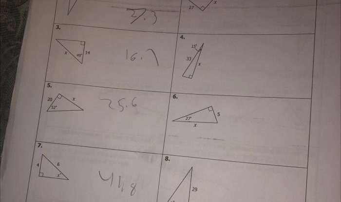 Quiz 7-2 trigonometry answer key