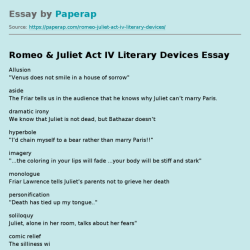 Literary devices of romeo and juliet