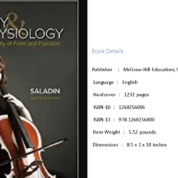 Anatomy and physiology saladin 10th edition