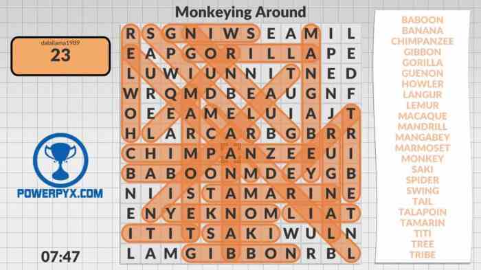 The monkey's paw word search answers