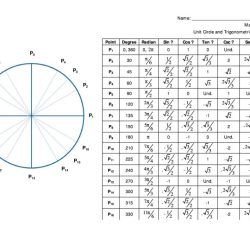 Circle unit trig trigonometry trigonometric functions math